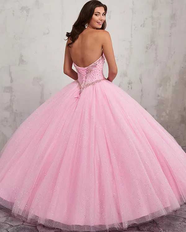 Sparkly Pink Quinceanera Dresses Sequins Beaded Sweetheart Ball Gown vestidos de quinceañera