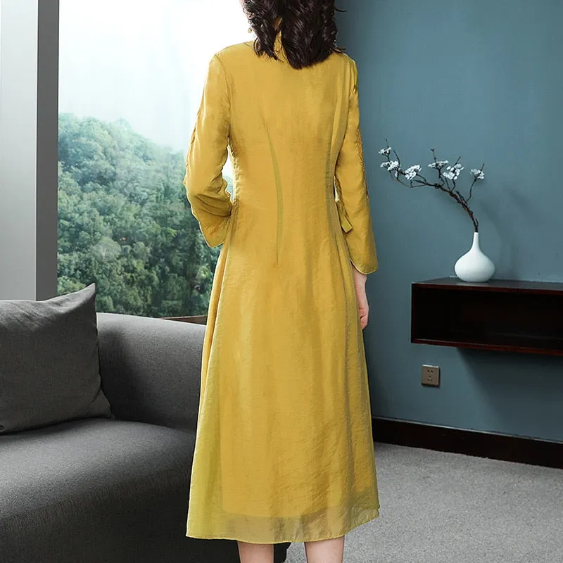 Stand Collared Lace Dress