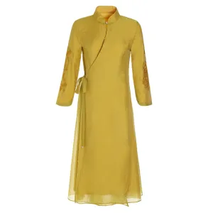 Stand Collared Lace Dress