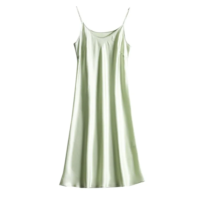 SuyaDream Frauen Seide Sleepdress 100% ECHT Silk Satin Spaghetti Strap Lange Nachthemden 2020 Sommer Neue Hause Kleider