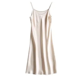 SuyaDream Frauen Seide Sleepdress 100% ECHT Silk Satin Spaghetti Strap Lange Nachthemden 2020 Sommer Neue Hause Kleider