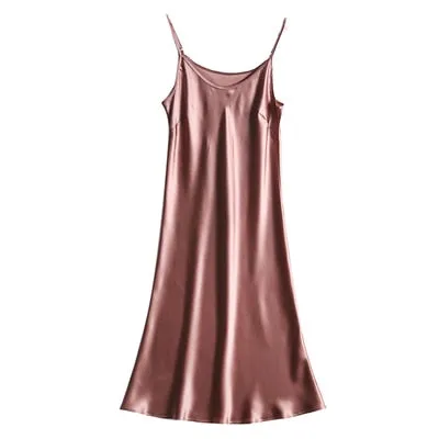 SuyaDream Frauen Seide Sleepdress 100% ECHT Silk Satin Spaghetti Strap Lange Nachthemden 2020 Sommer Neue Hause Kleider