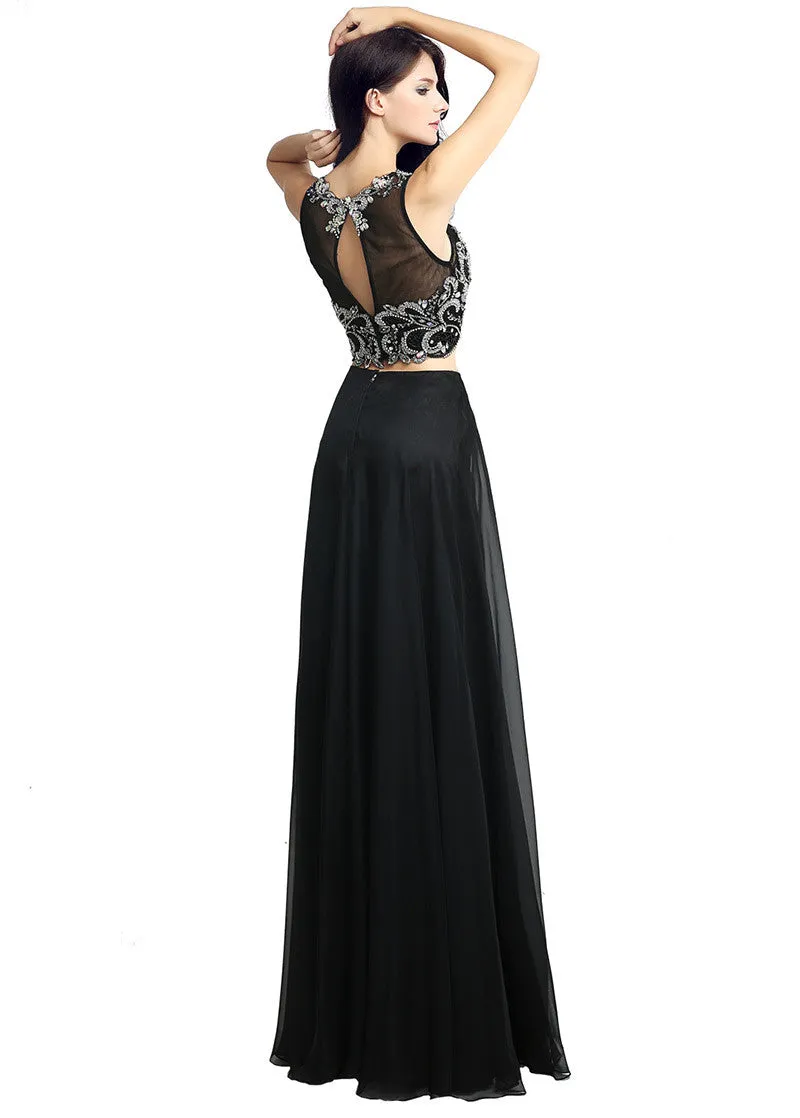 Two-piece A-line Evening Dress