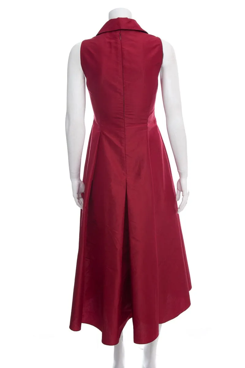 Valentina Kova Red Satin Dress SZ S
