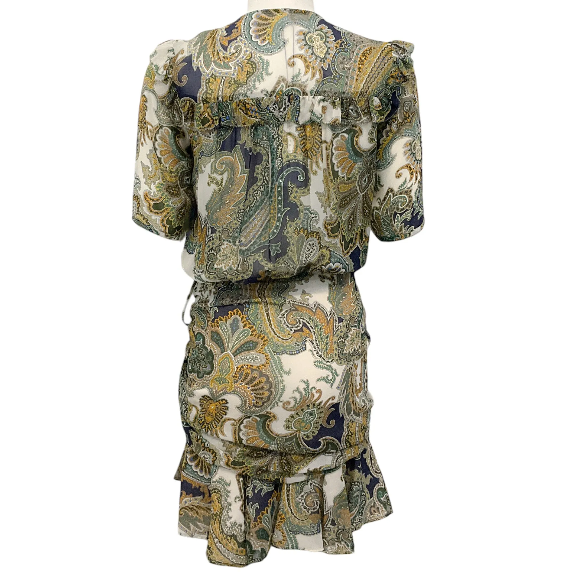 Veronica Beard Army Multi Silk Dakota Dress