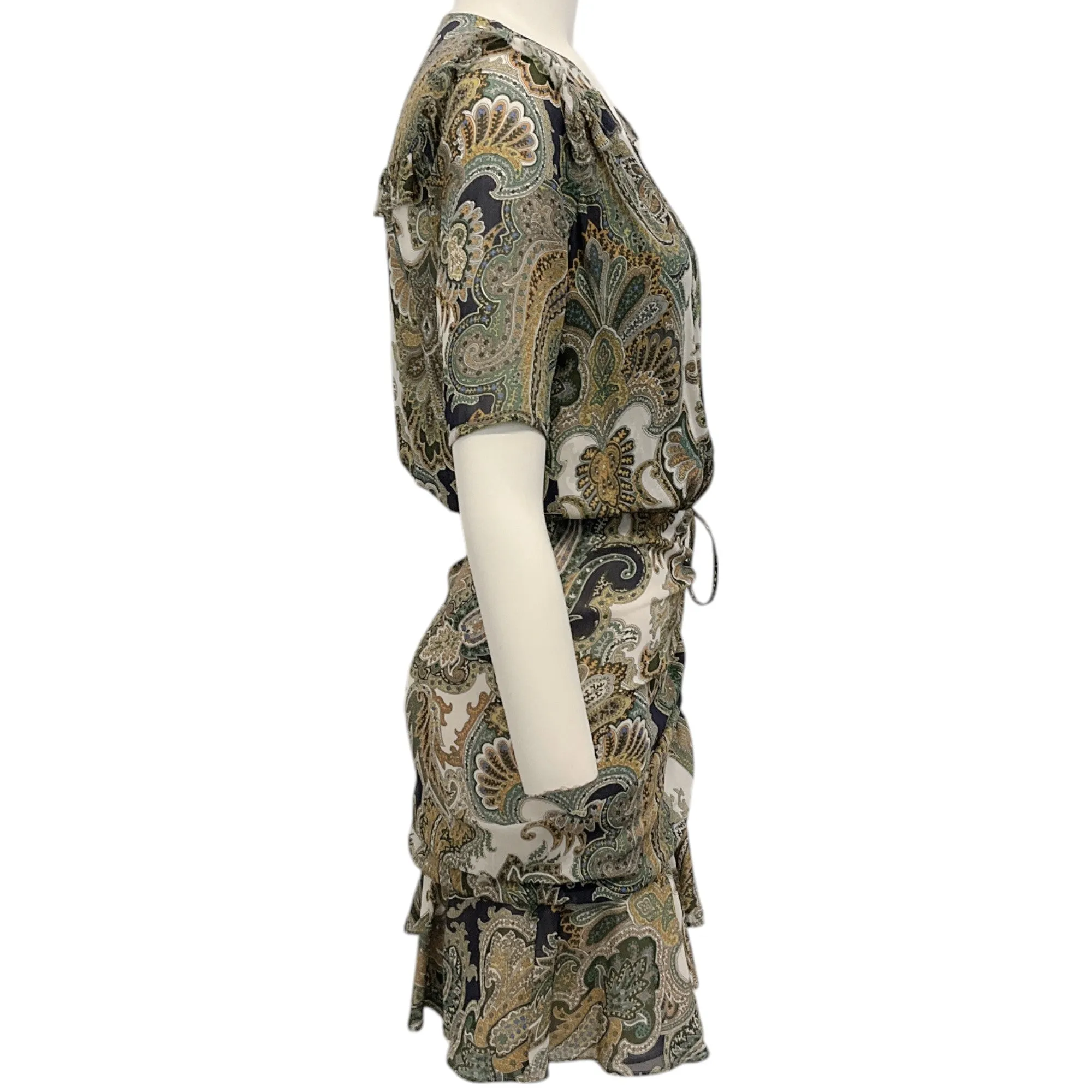 Veronica Beard Army Multi Silk Dakota Dress