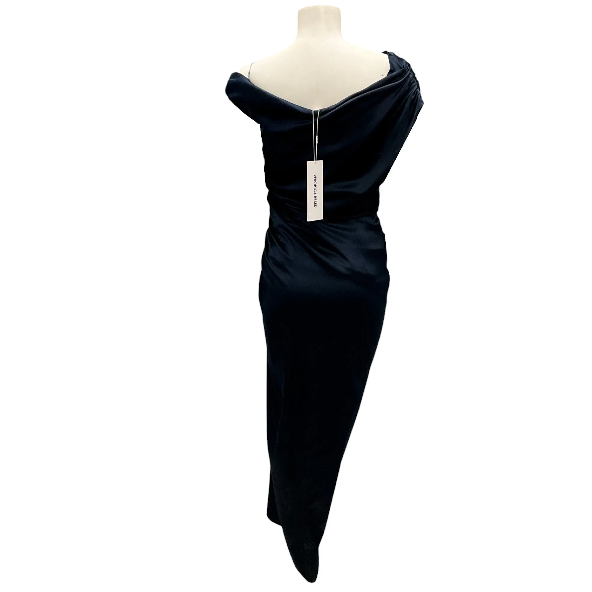 Veronica Beard Navy Kadie Silk Midi Dress