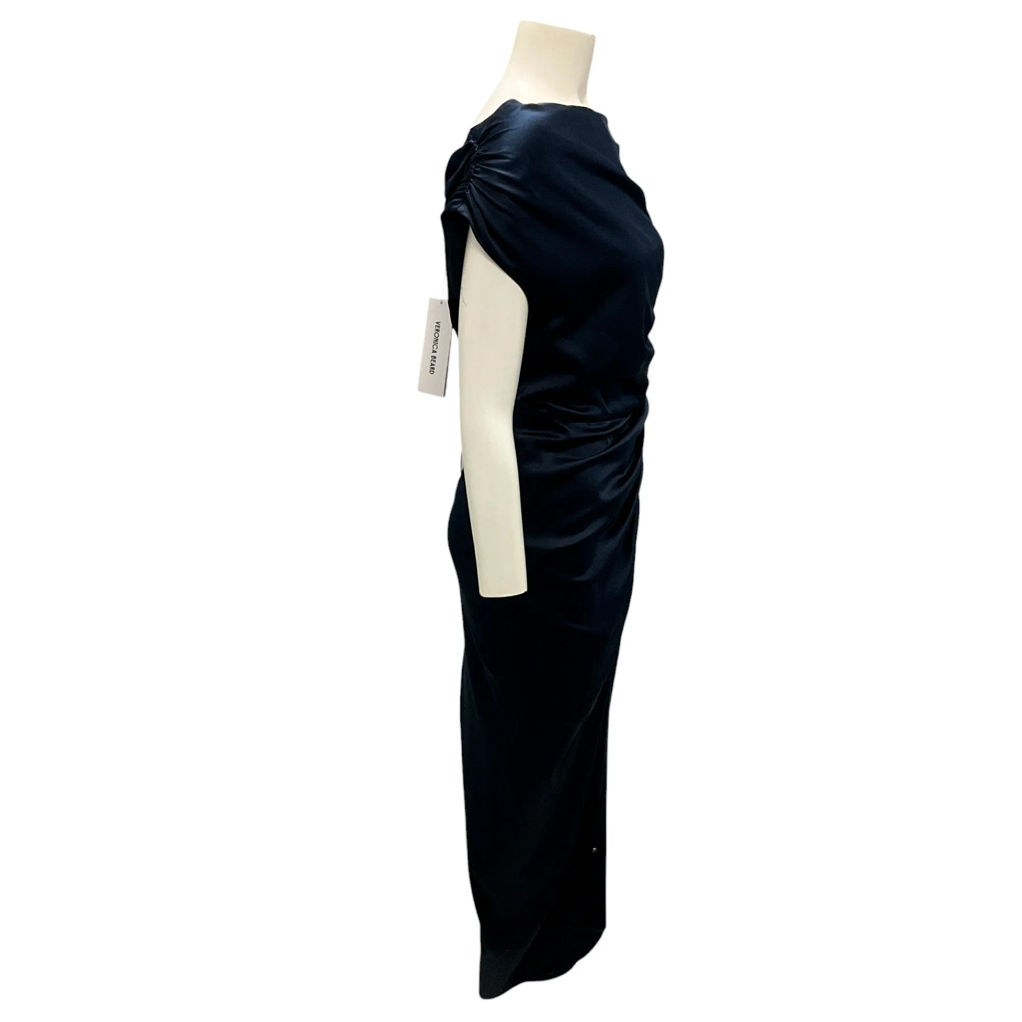 Veronica Beard Navy Kadie Silk Midi Dress