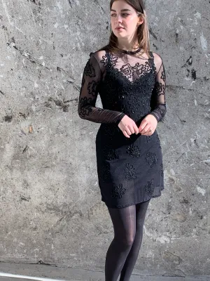 Vivienne Tam beaded mesh mini dress