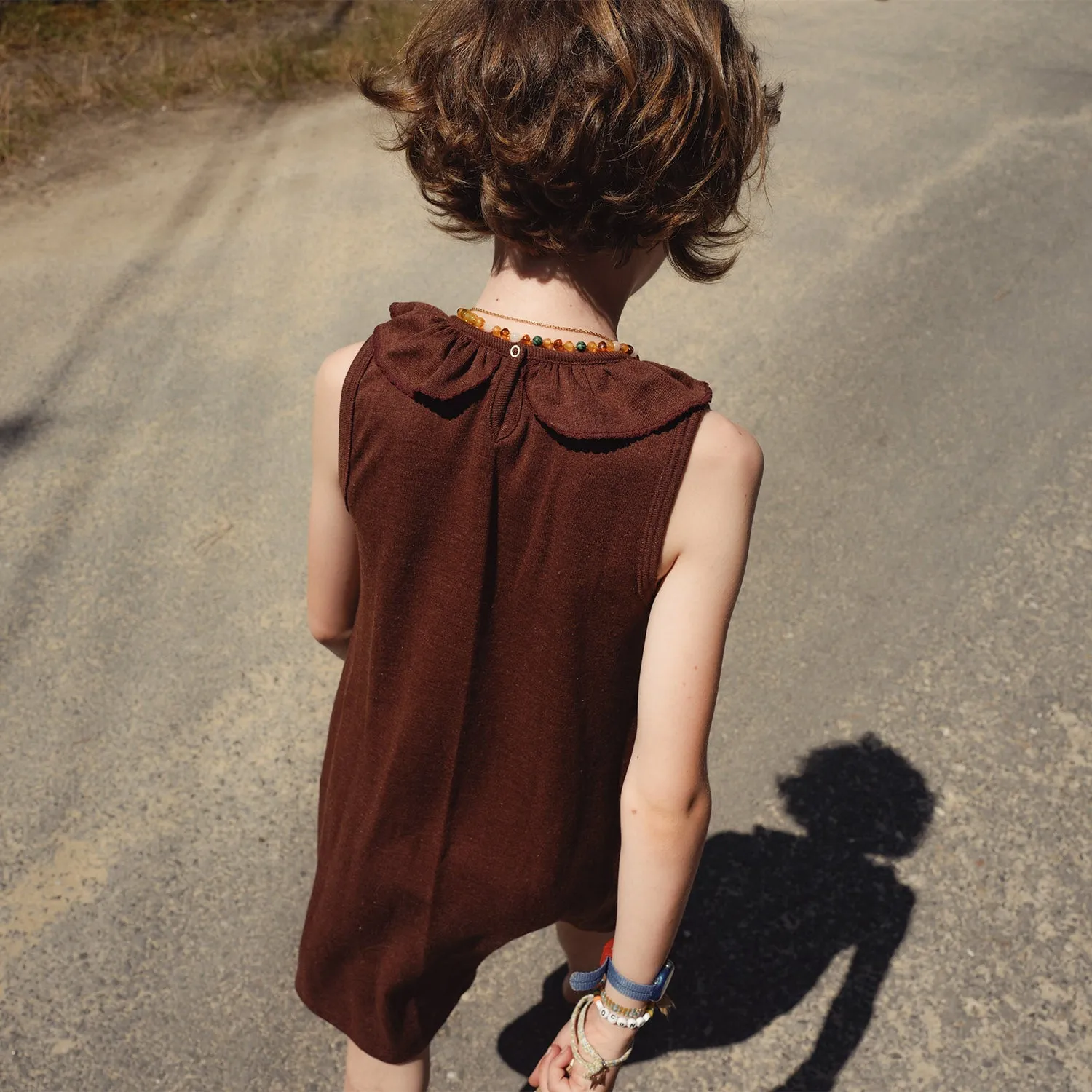 Wren Dress - Merino Wool & Silk - Fig