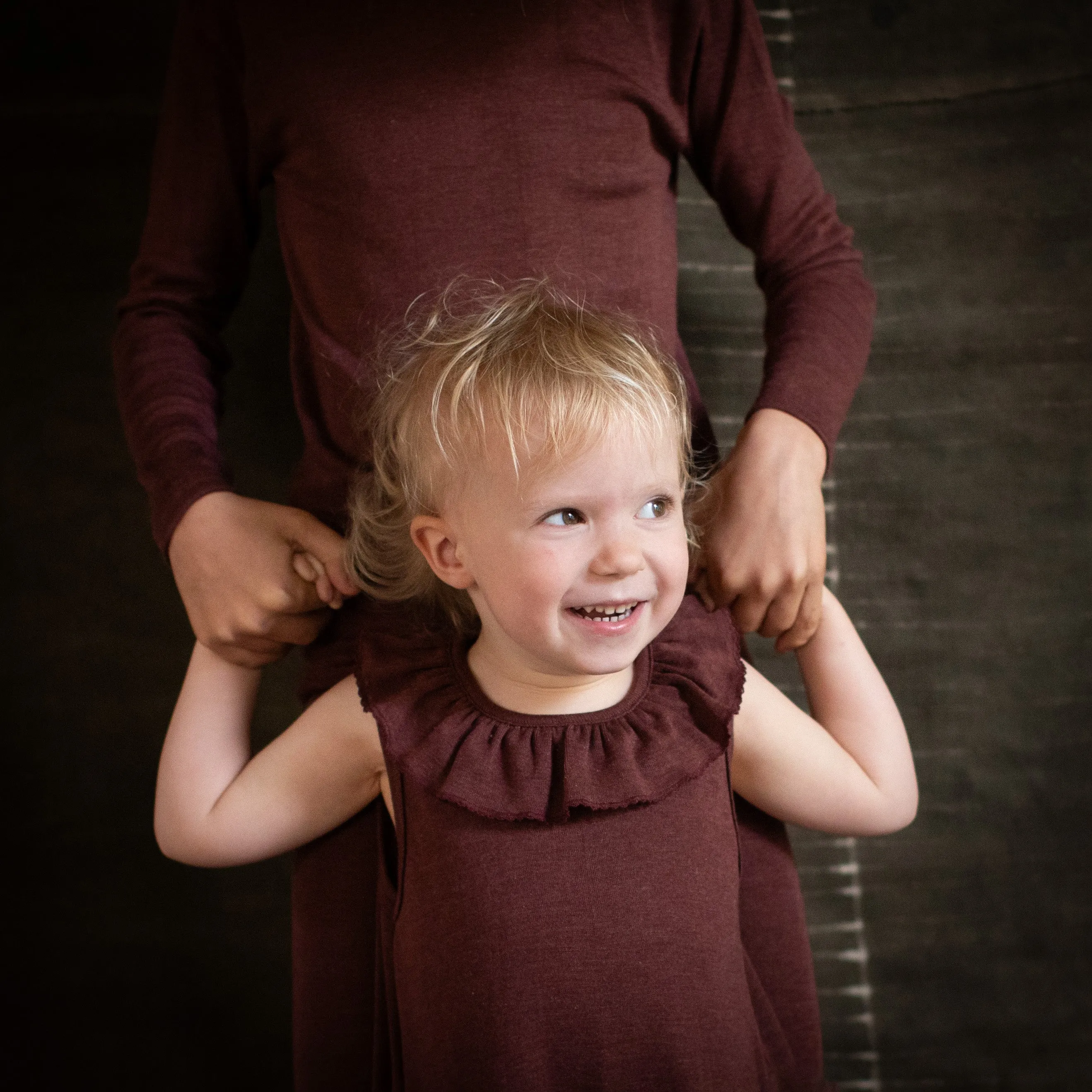 Wren Dress - Merino Wool & Silk - Fig