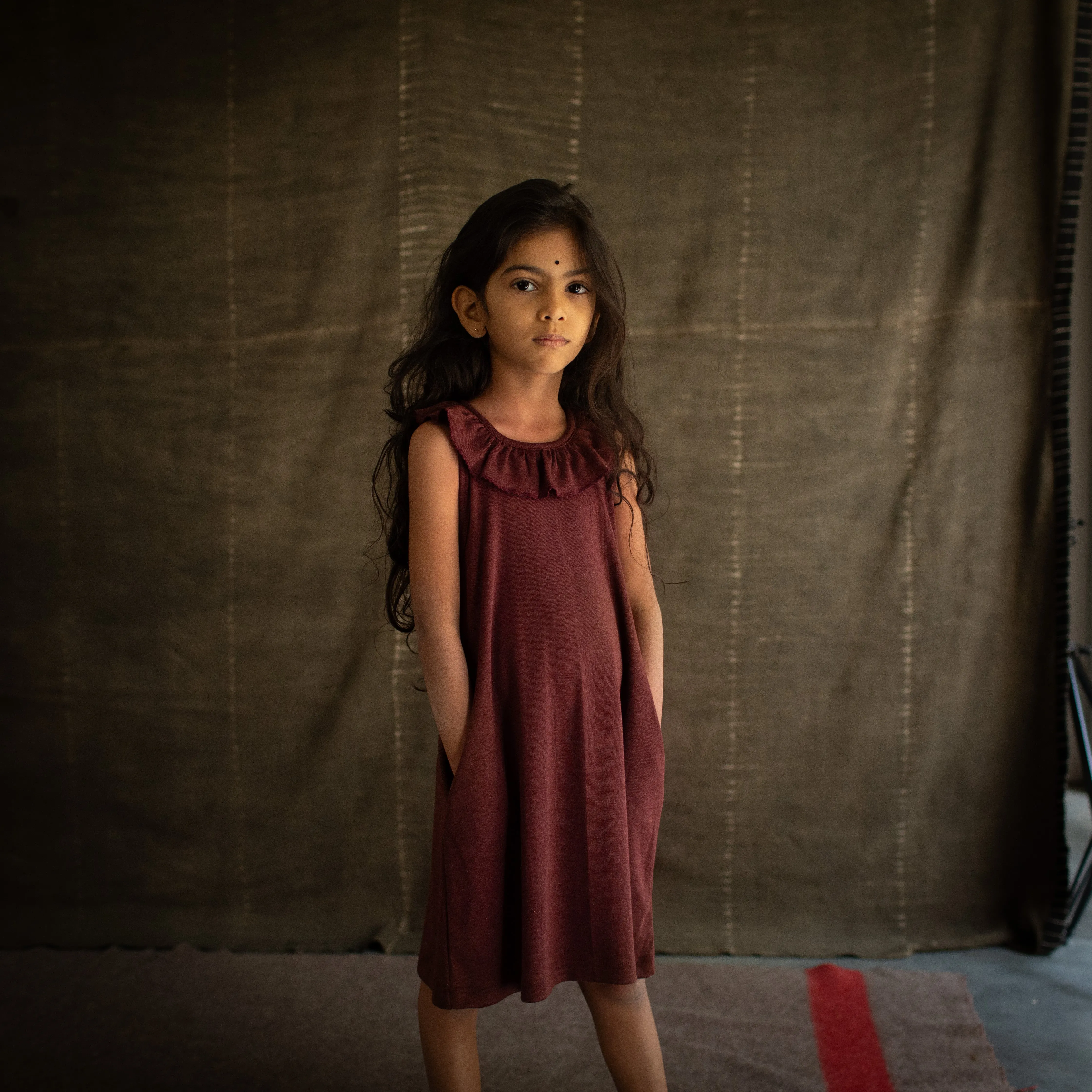 Wren Dress - Merino Wool & Silk - Fig