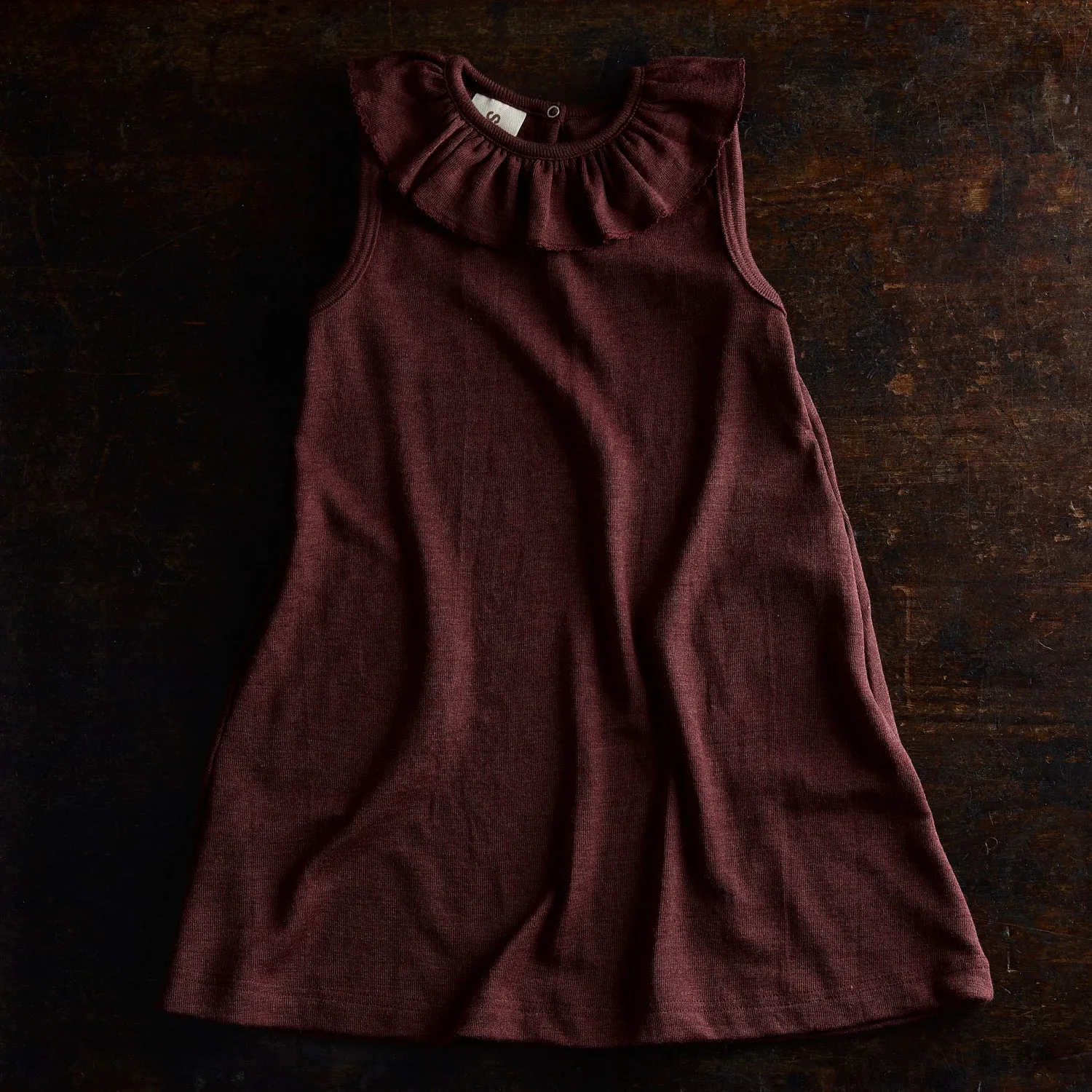 Wren Dress - Merino Wool & Silk - Fig